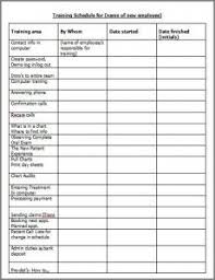 Training Schedule For Employees Template Printable