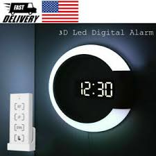 Movsou alarm clock with wireless charging led display digital alarm clock snooze night light clock 3 alarm settings with date calendar temperature cheaply made! 3d Led Digital Table Clock Alarm Mirror Hollow Wall Clock Modern Night Light Ebay