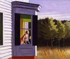 Woman looking out window painting. Edward Hopper Looking Out