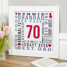 Lowest price in 30 days. 70th Birthday Gifts For Men Personalised Word Art Pictures