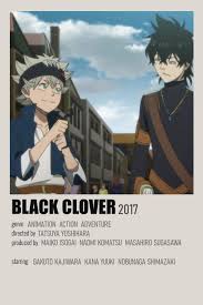 Anime bucket list scratch off poster 17x24 minimalist modern gold foil anime poster. Black Clover By Yasemin Bali Anime Films Anime Canvas Simple Anime