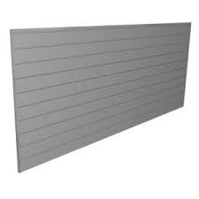 Proslat Pvc Slatwall 8 Ft X 4 Ft Light Gray 88107 The Home Depot In 2020 White Wall Paneling Slat Wall Pvc Wall Panels