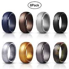 More Protective The Sleek And Comfortable Material Would Prevent Your Finger From Injuri Silicone Wedding Rings Mens Wedding Rings Black Diamond Wedding Bands