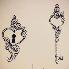 Hidden small tattoo heart on the heel. 6 Key Tattoo Designs