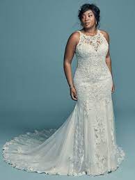 33 Gorgeous Plus Size Wedding Dresses For Every Style And Budget A Practical Wedding Sottero Wedding Dress Fit And Flare Wedding Dress Plus Wedding Dresses