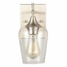 Twiggy t1 bath bar w/ 1 inch rectangle canopy by pureedge lighting. Brushed Nickel Modern Bathroom Wall Sconces Claxy