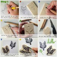 I'm ready to try this. Feeling Foxy Life Love And Hiccups Feeling Foxy Stamp Crafts Hand Carved Stamps Diy Stamp