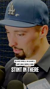 Blake Snell spoke with reporters after a rough outing in Game 1 of the  World Series