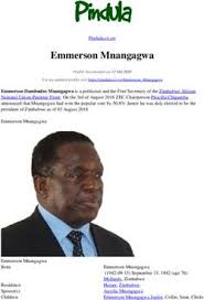 Maybe you would like to learn more about one of these? Emmerson Mnangagwa Pindula