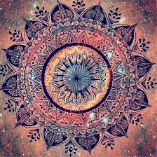 Mandala Spacefire Poster By Ikfleur In 2021 Mandala Mandala Art Diamond Painting