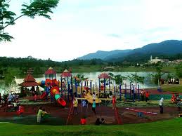 The train station is a 3 minute drive from our hotel. Playground Embayu Lake Proton City Tg Malim Perak Malaysia Mapio Net