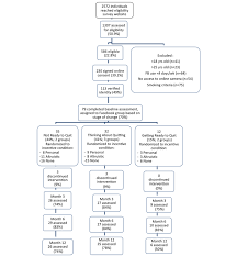 participant flow chart through a facebook smoking cessation