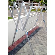 Gantungan baju indoor lipat  lihat gambar lebih besar  rp 38.400. Jemuran Aluminium Harmonika Lipat Hanger 150 Lazada Indonesia