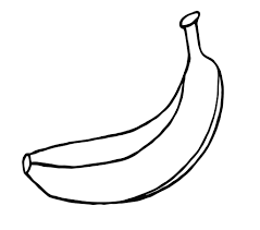 One Large Banana Coloring Page For Kids Biglietto