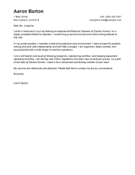 Best Machine Operator Cover Letter Examples Livecareer