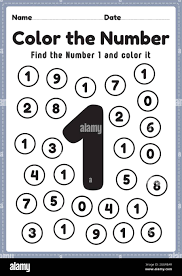 number worksheet number 3 worksheet math coloring activities for preschool and kindergarten kids to learn basic mathematics skills in a printable pag stock vector image art alamy