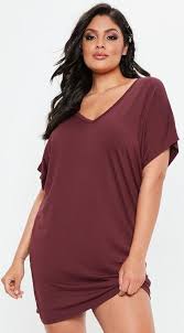 V neck t shirt dress plus size. Plus Size Oversized T Shirt Dress Burgundy Oversized T Shirt Dress In Plus Sizes This Dress Features In A Burgundy Hue In An Oversized Fit A V Neckline And