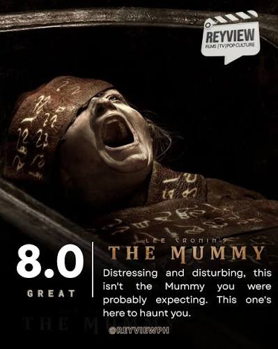 LEE CRONIN'S THE MUMMY REVIEW RATING: 8 out of 10 Before the movie even  begins, Lee Cronin and James Wan pop up with a message to thank the  audience and warn us