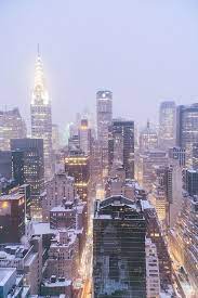 Nyc Skyline In The Snow City Photography New York City Skyline