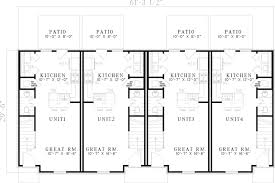 The dining room and living room offer inviting open concept living spaces. Donoho Place 2 Story Fourplex Plan 055d 0401 House Plans And More