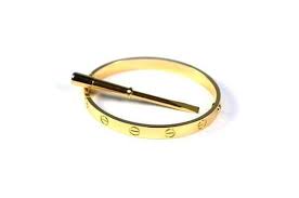 65 mm (a regular size that will fit most women) width: Cartier Love Bracelet Yellow Gold Size 17cm
