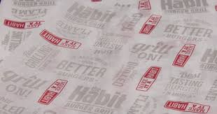 Download Habit Burger Custom Burger Wraps Print On Paper Bags Food Wrapping Paper Custom Branding