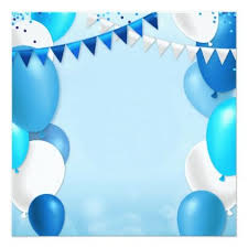 Background Birthday Party Invitation Card Design Blue Balloons And Party Flags Invitation Zazzle Com Birthday Background Design Blue Balloons Party Flags