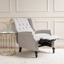 Amazon Com Elizabeth Light Beige Tufted Fabric Arm Chair Recliner Home Kitchen Fabric Armchairs Best Recliner Chair Leather Recliner