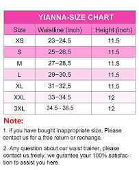 Yianna Womens 4 Hooks Latex Breathable Waist Trainer