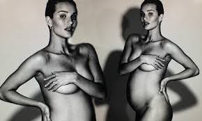 Naked Rosie Huntington-Whiteley shows off pregnancy bump | Daily Mail Online