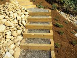 Landscaping Stairs Hillside Embankment Jmlandscapingandirrigation Net Wooden Garden Garden Stairs Garden Steps