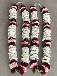 Maroon White And Pink Jai Mala Garland Garland Wedding Indian Wedding Garland Pink Wedding Decorations