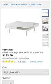 Tofteryd coffee table high gloss white. Ikea Tofteryd Coffee Table High Gloss White For Sale In Chevy Chase Dc Offerup