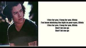 Mean to me ooh i love you, i love you i love, i love, i love olivia. Olivia One Direction Lyrics Youtube
