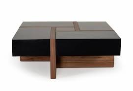 Designed with two tiers, one of transparent glass and the base as white gloss, the emulsion white coffee table emulates the separation of elements. Black Walnut Coffee Table Vig Modrest Makai Modern Contemporary Vgbble624e Blk Coffee Table Square Walnut Coffee Table Coffee Table