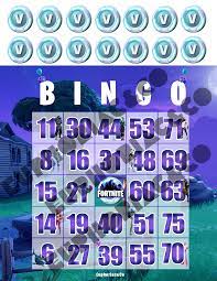 Fortnite Bingo Card Bingo Cards Football Party Bingo