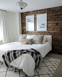 Accompanied by grey, white and a large go grey in a feature wall fit for a hipster's bedroom. Wood Accent Wall Bedroom Ideas Design Corral