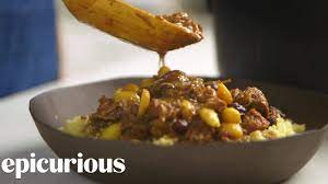 Whisk first 9 ingredients in medium bowl to blend. Take A Trip To Morocco With Lamb Tagine Epicurious Youtube