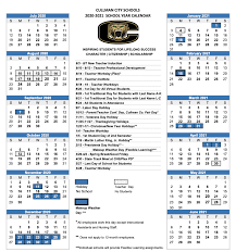 Cullman City Schools Calendar 2021 And 2022
