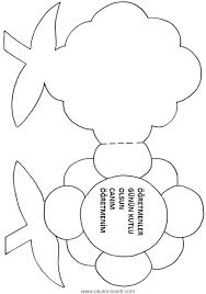 Cicek Kalibi Boyama Sayfalari Cicek Anaokulu