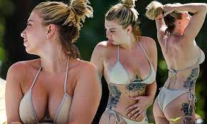 Olivia Buckland slips her enviable curves into a nude barely-there bikini  in Barbados | Daily Mail Online