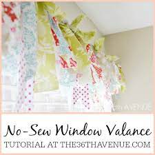 Why pay hundreds for custom window treatments when you can make them yourself for a fraction of the sticker price? Diy No Sew Window Valance The 36th Avenue