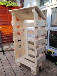 Small Log Store From Pallet Wood Wood Store Wood Pallets Wooden Pallet Projects