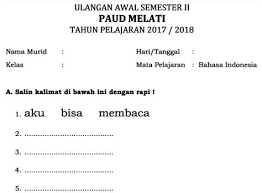 Belajar menulis untuk anak tk tema hewan portal ilmu com. 105 Contoh Soal Tk B Semester 2 Terupdate Dikdasmen