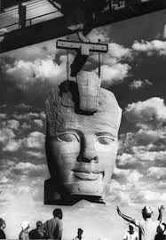 The salvage of the Abu Simbel temples in 1964 by a multinational team of  archeologists, engineers and skilled heavy equipment operators