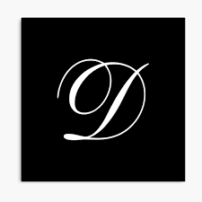 Some consider gum to be candy. Black Stylish And Classy Monogram D Photographic Print By Rewstudio Redbubble