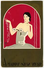 Happy New Year Art Deco Vintage Card Art Deco Pattern Art Art Deco Movement