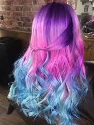Now the actual hair was average. Purple Pink Blue Hair Unicorn Mermaid Hair Mermaid Hair Blue Hair Long Hair Styles