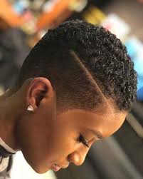 Short Hairstyles For Black Women With Round Faces In 2020 Short Natural Hair Styles Short Natural Haircuts Tapered Hair