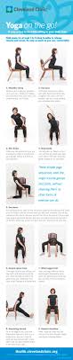 Sitting Down On The Job Try 9 Easy Chair Yoga Poses Infographic Chair Yoga Chair Pose Yoga Yoga Postures